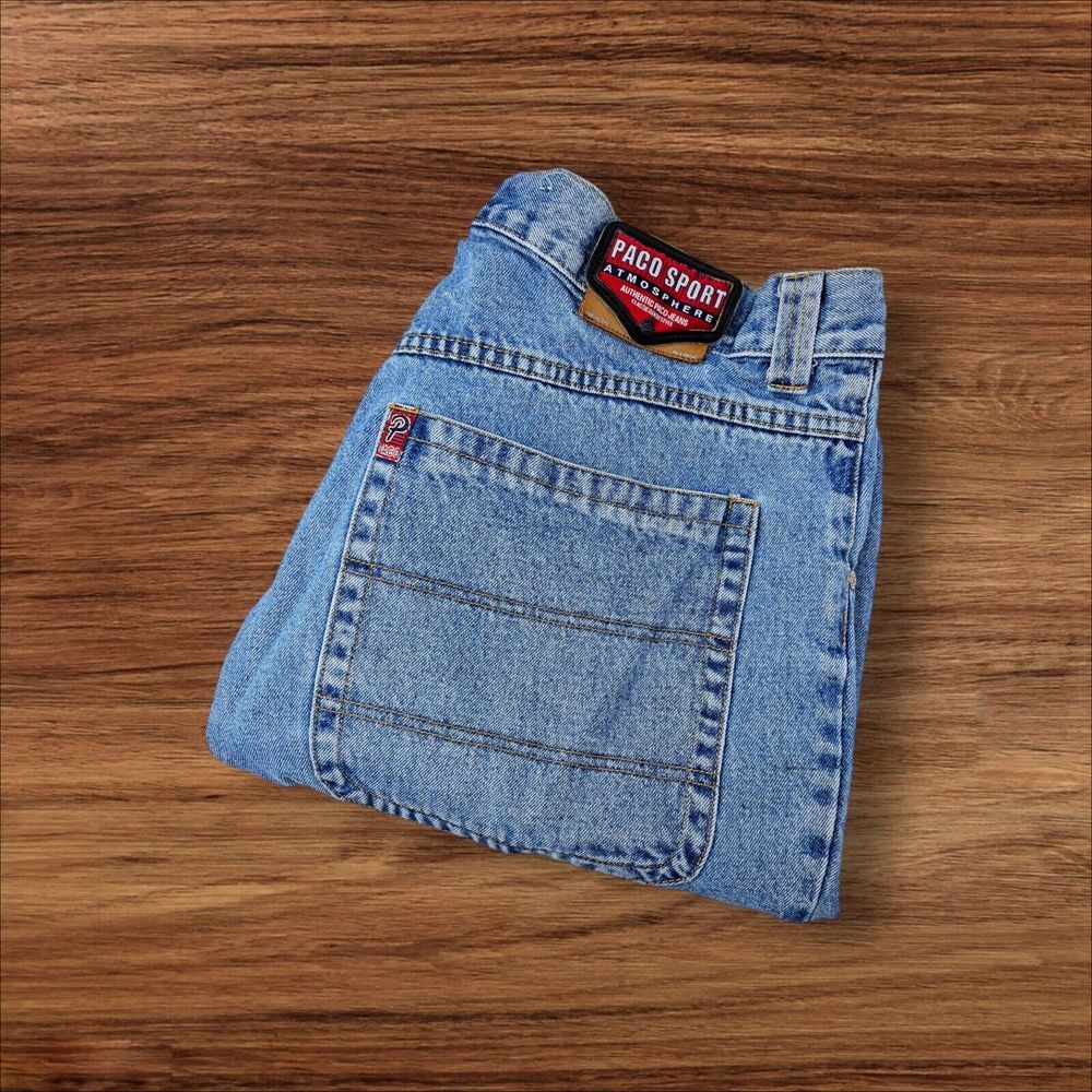 Vintage 90s Paco Sport Atmosphere Jeans Carpenter Denim Shorts Jorts Size 38 Men